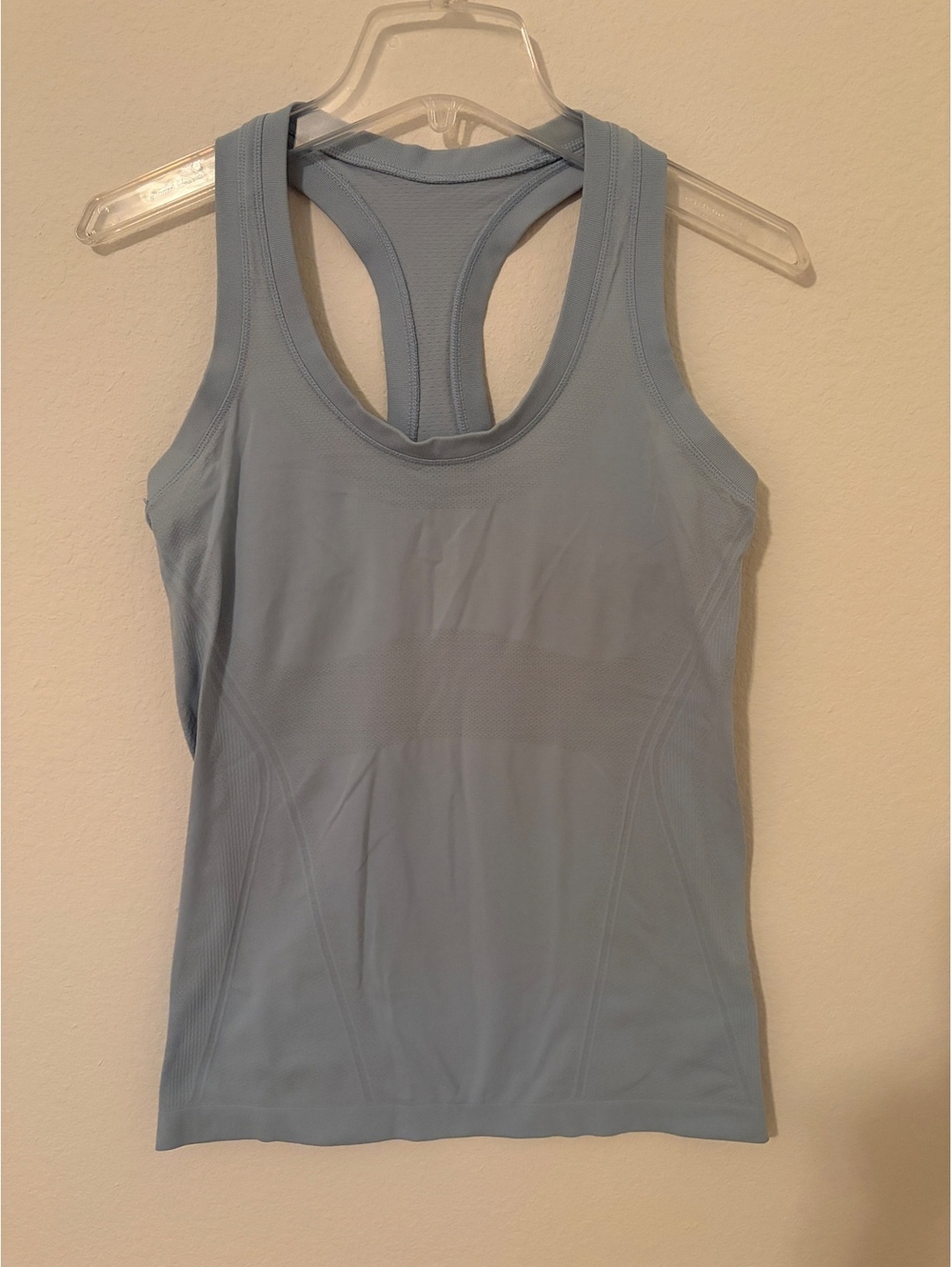 Athleta Momentum Seamless Tank Top Light Blue Racerback Size Small